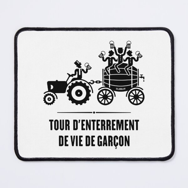 Item preview, Bachelor Party Tour with Tractor and Beer Barrel (Black) designed and sold by MrFaulbaum.