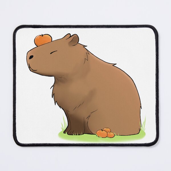 Item preview, tangerine capybara designed and sold by RoxyRockbell.