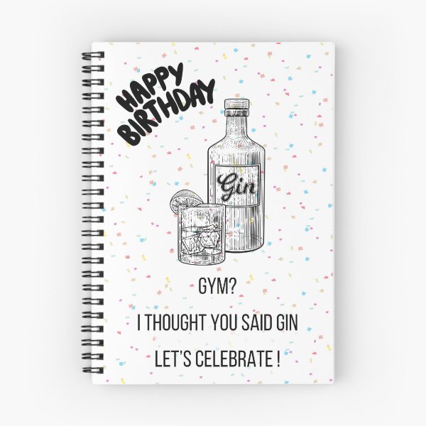 Item preview, Gym or gin - Happy birthday gym fitness lover designed and sold by soniaaseguin.