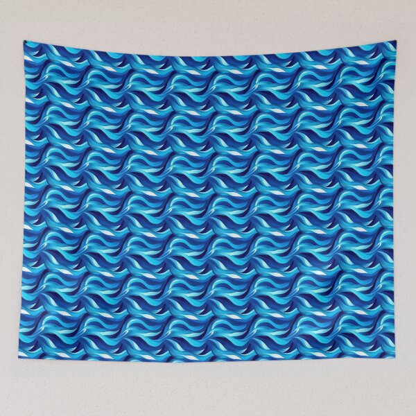 Item preview, Blue Waves Illustration designed and sold by TwylaRaeDesigns.