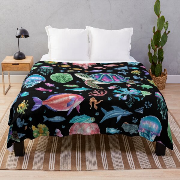 Item preview, Underwater Fantasy: Colorful Sea Creatures Pattern Art designed and sold by DunuStore.