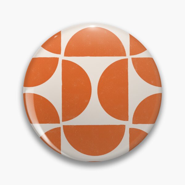 Item preview, Half Moon Geometric Pattern - Blaze Orange designed and sold by latheandquill.