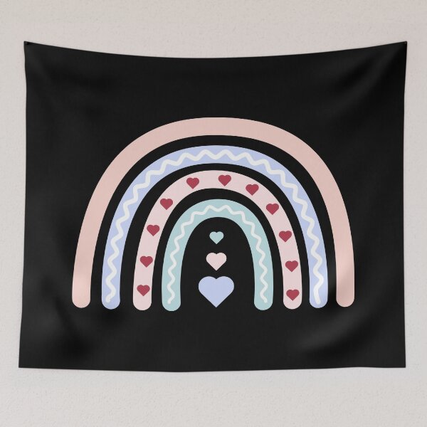 Item preview, Retro Rainbow With Hearts designed and sold by Vishnu Rajbhar.