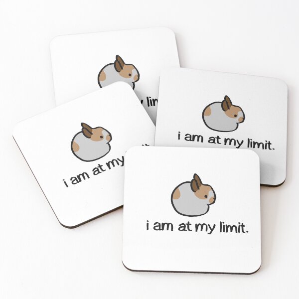 Item preview, “I am at my limit” bunny rabbit broken caramel version designed and sold by FoxDew.