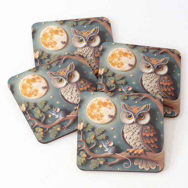 Item preview, Enchanted Night: The Owl and the Moon designed and sold by Patriot Artyfact.