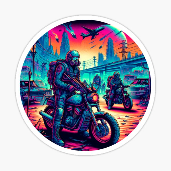 Item preview, Survivors of the Cataclysm: Post-Apocalyptic Motorcyclists designed and sold by Barbaventuras.