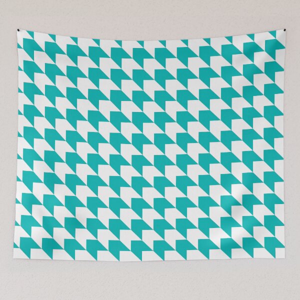 Item preview, Teal and White Diagonal Arrow Pattern designed and sold by LinDraws.