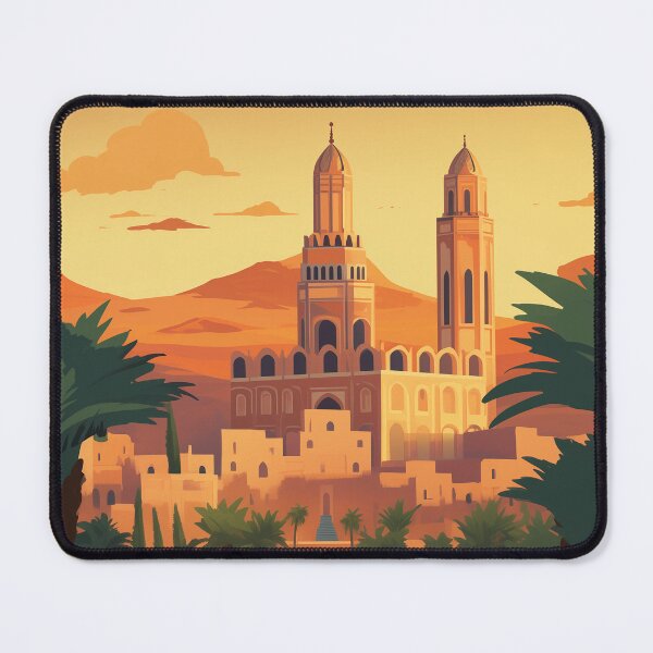 Item preview, Retro Travel Poster Marrakesh - Discover the Exotic Charms of Morocco's Jewel! Tags: designed and sold by StrasserArt.