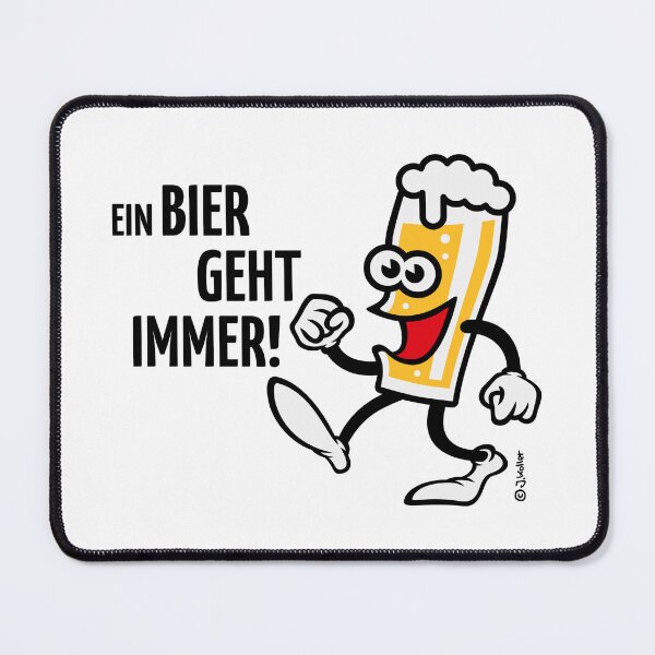 Item preview, A beer always works! (beer / cartoon / smile) designed and sold by Roderix.