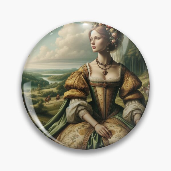 Item preview, Renaissance art, showing a woman in period attire, with a focus on the romantic beauty ideals of the time designed and sold by AndreaMart.
