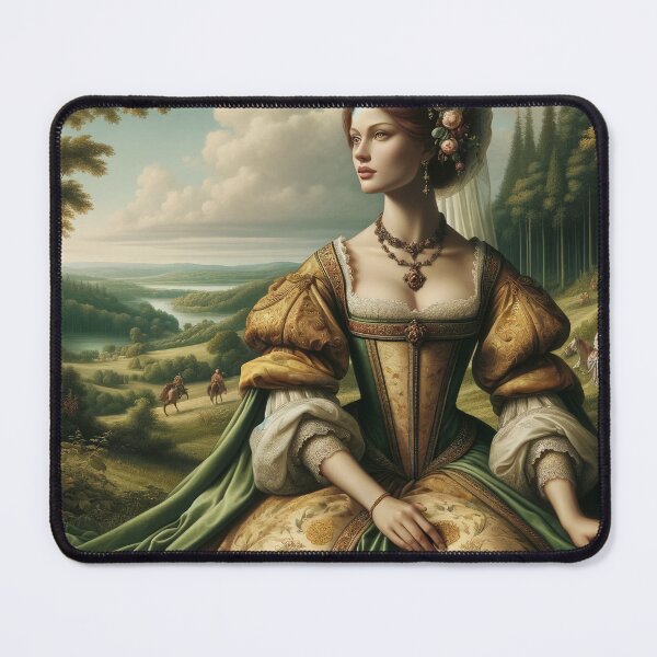 Item preview, Renaissance art, showing a woman in period attire, with a focus on the romantic beauty ideals of the time designed and sold by AndreaMart.