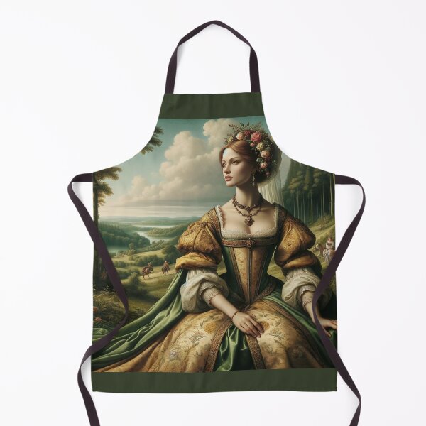 Item preview, Renaissance art, showing a woman in period attire, with a focus on the romantic beauty ideals of the time designed and sold by AndreaMart.