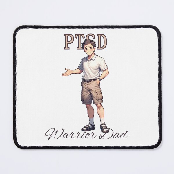 Item preview, PTSD Dad Warior Men's Mental Health Post Traumatic Stress Disorder designed and sold by kylmllr101684.