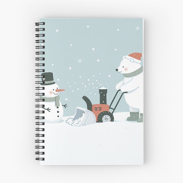 Item preview, Snowman and Polar Bear with Snow Blower designed and sold by zzz888.