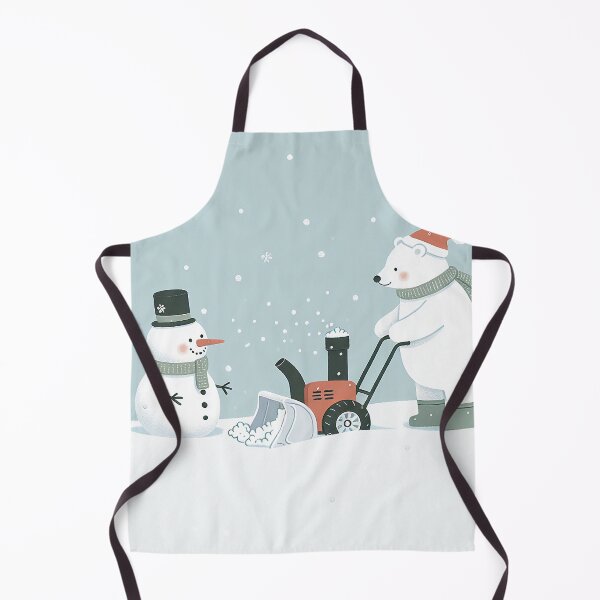 Item preview, Snowman and Polar Bear with Snow Blower designed and sold by zzz888.