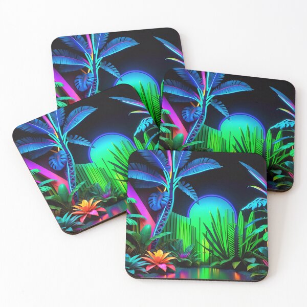 Item preview, Cool Neon Jungle Pattern designed and sold by TheArtOfPat.