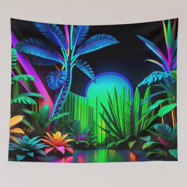 Item preview, Cool Neon Jungle Pattern designed and sold by TheArtOfPat.