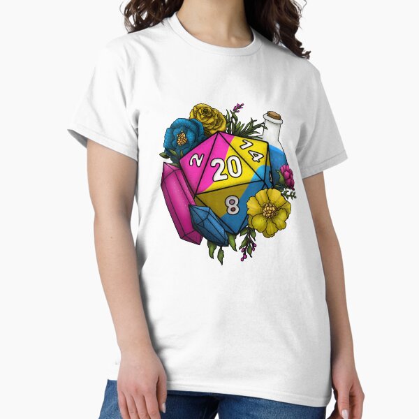 Item preview, Dados para juegos de rol de mesa Pride Pansexual D20 designed and sold by Kiel Chenier + Cassidy June Art.