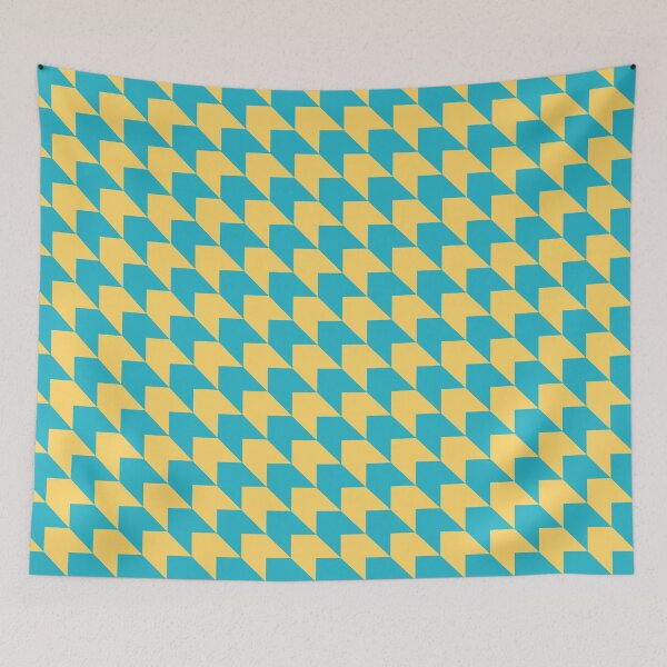 Item preview, Blue and yellow Diagonal Arrow Pattern designed and sold by LinDraws.