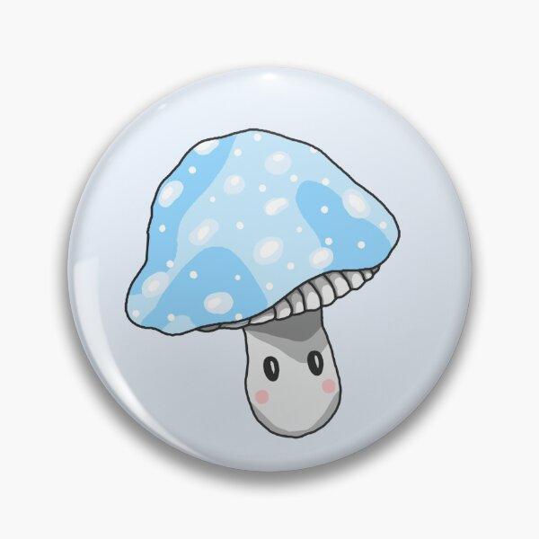 Item preview, Cute blue mushroom  designed and sold by blackygoldcat.