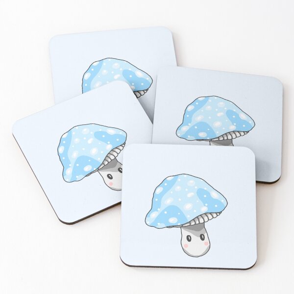 Item preview, Cute blue mushroom  designed and sold by blackygoldcat.