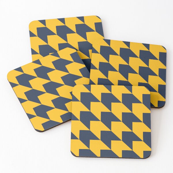 Item preview, Dark Blue and Yellow Diagonal Arrow Pattern designed and sold by LinDraws.
