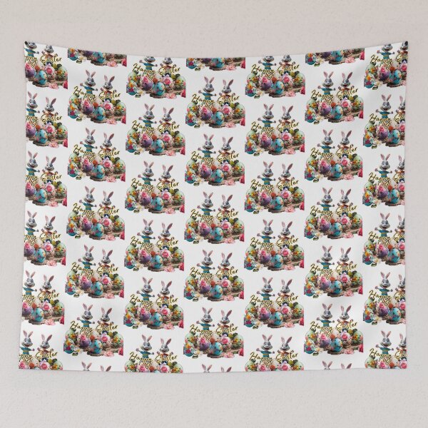 Item preview, Happy Easter Rabbits designed and sold by RoseAIArtRhythm.