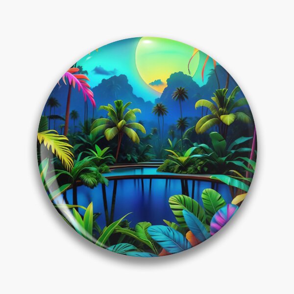 Item preview, Cool Neon Jungle Pattern designed and sold by TheArtOfPat.