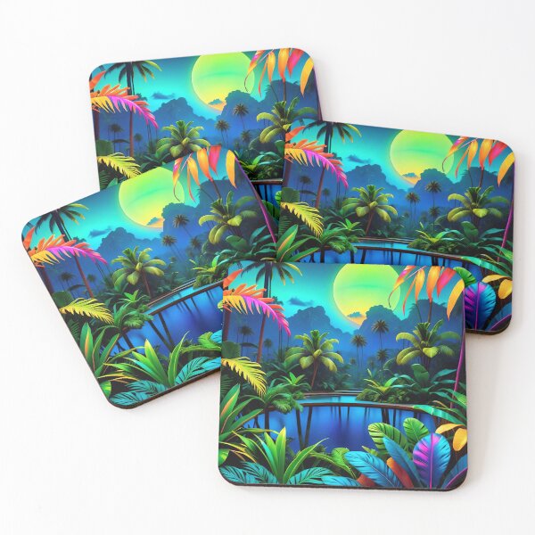 Item preview, Cool Neon Jungle Pattern designed and sold by TheArtOfPat.