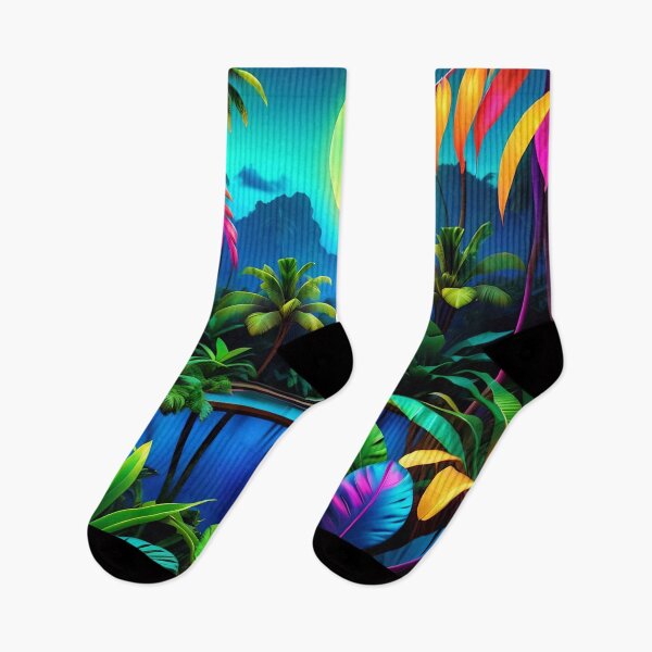 Item preview, Cool Neon Jungle Pattern designed and sold by TheArtOfPat.