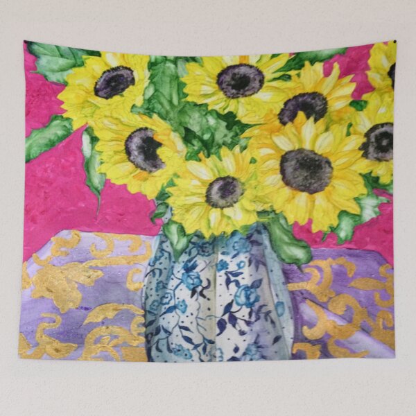 Item preview, Sunflowers in Vase 2 designed and sold by taoaqui.