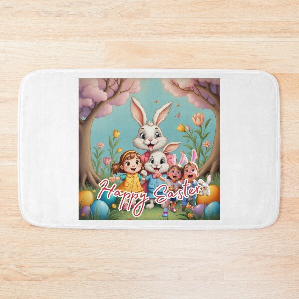Item preview, Happy Easter Kids & Rabbits designed and sold by RoseAIArtRhythm.