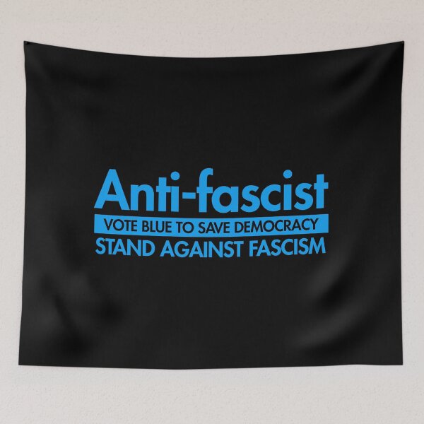 Item preview, Anti-fascist - vote blue to save democracy (blue) designed and sold by Thelittlelord.