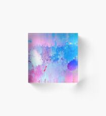 Abstract glitch - Candy pink, blue and ultra violet Acrylic Block