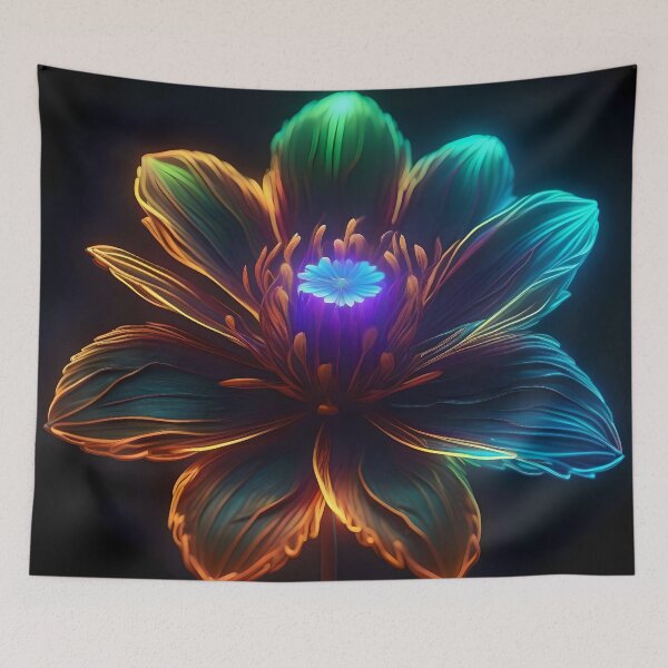 Item preview, Amazing Bioluminescent Neon Flower designed and sold by Artful Dreams.