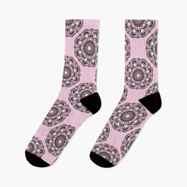Item preview, Cherry Blossom Dusky Rose Polka Dot Mandala designed and sold by Triplicate Limited.