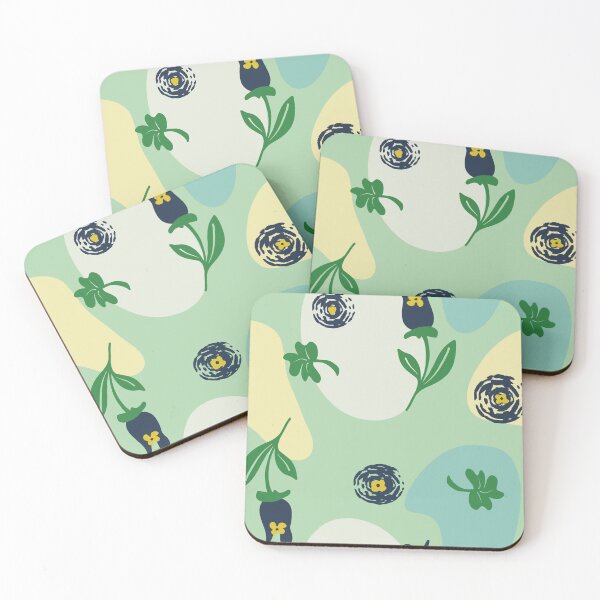 Item preview, Abstract floral pattern in pastel colors designed and sold by Karin Schön.