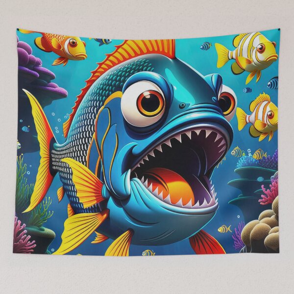 Item preview, Crazy Fish - 1 designed and sold by cyberartstudiox.