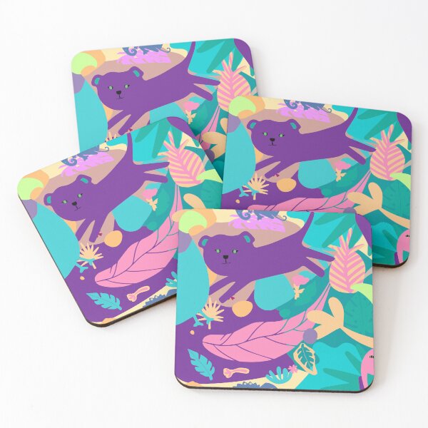 Item preview, Unique Jungle illustrated pattern,playful, vibrant designed and sold by Nonyboutique.