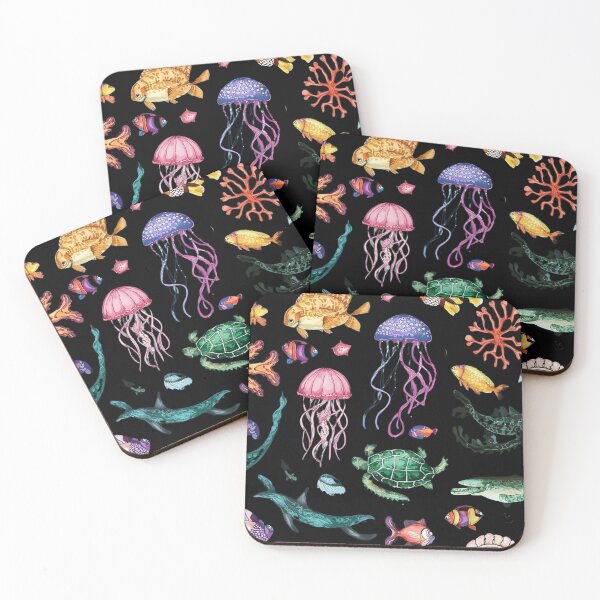 Item preview, Ocean Odyssey: Colorful Sea Creatures Pattern Art designed and sold by DunuStore.