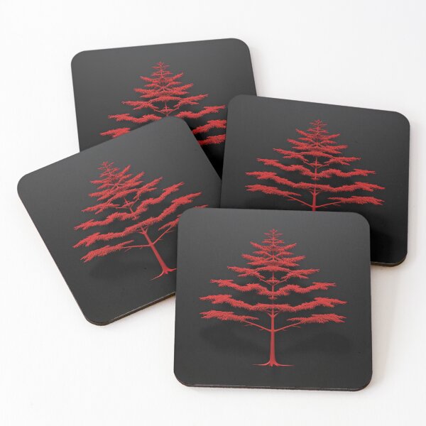 Item preview, Hemlock tree | Red minimalism designed and sold by ComicsFactory.