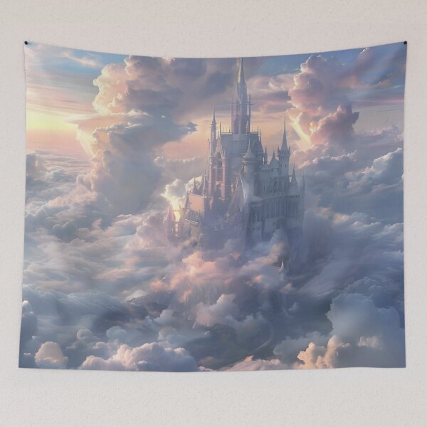 Item preview, Castle in the clouds digital art designed and sold by Aroeldesigns.