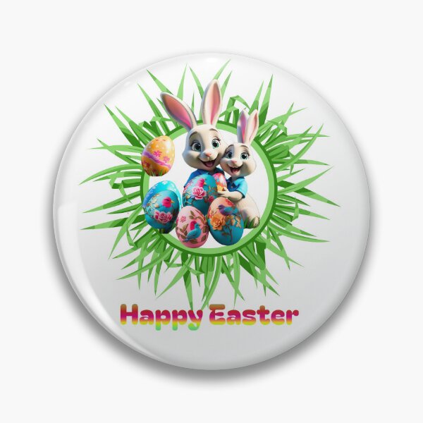 Item preview, Happy Easter Rabbits designed and sold by RoseAIArtRhythm.