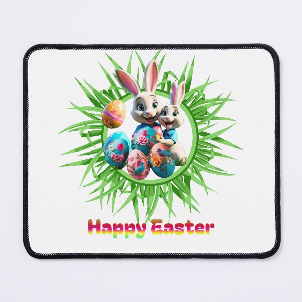 Item preview, Happy Easter Rabbits designed and sold by RoseAIArtRhythm.
