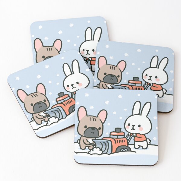 Item preview, Snow Blower Collaboration of French Bulldog and Snow Bunny designed and sold by zzz888.