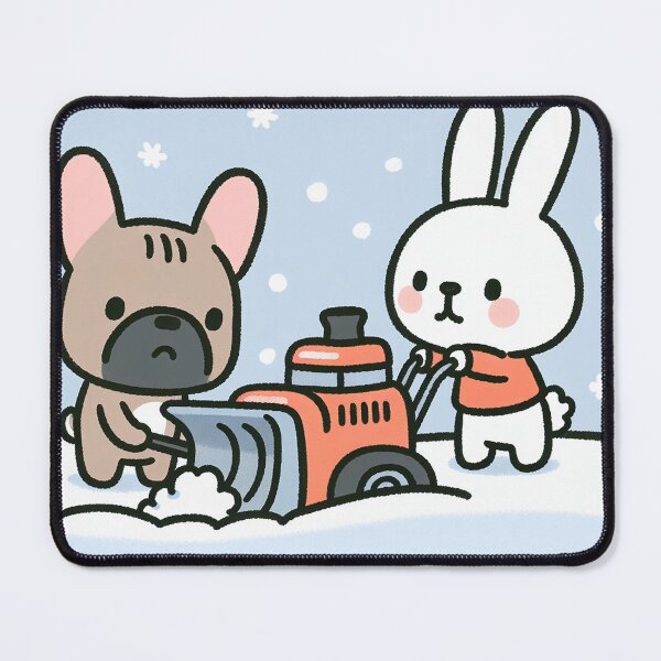 Item preview, Snow Blower Collaboration of French Bulldog and Snow Bunny designed and sold by zzz888.