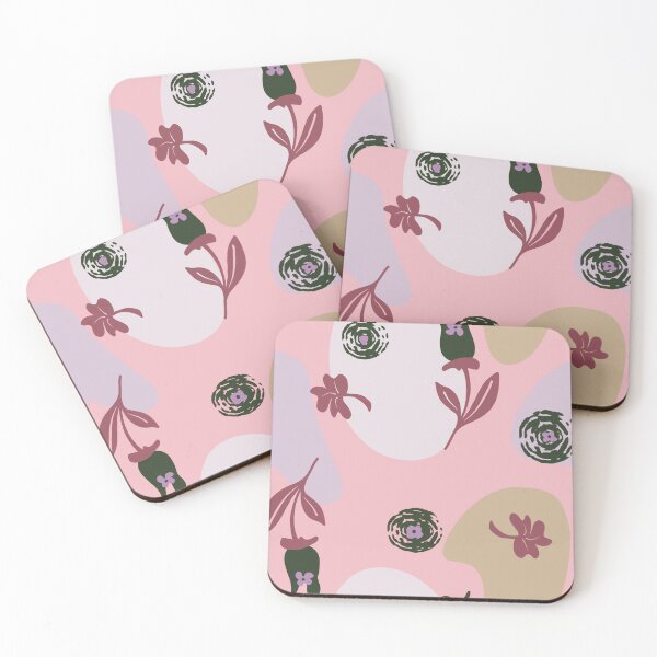 Item preview, Abstract floral pattern pink designed and sold by Karin Schön.