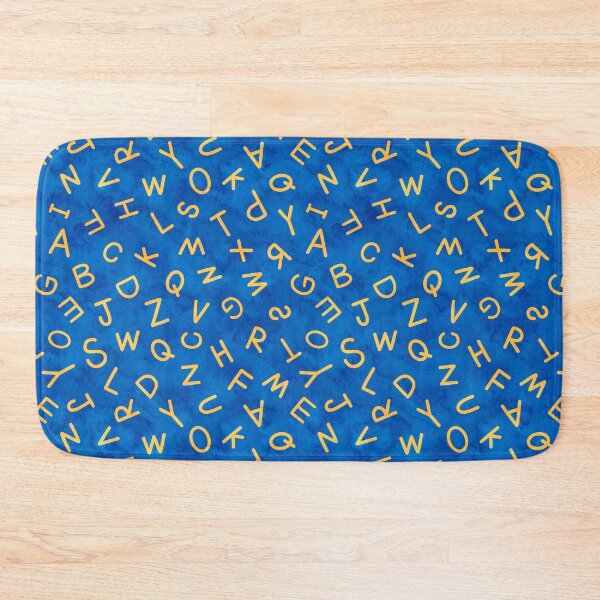 Item preview, Watercolor alphabet-blue and yellow designed and sold by inkbearblue.
