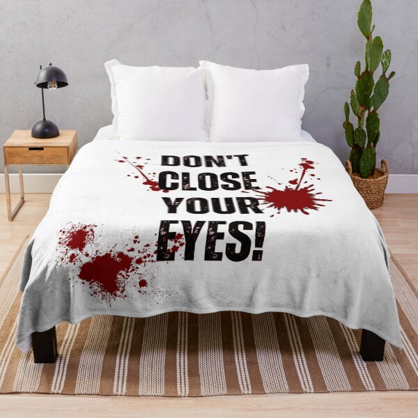 Item preview, Don't Close Your Eyes Horror Movie Trope | Bloody Halloween Scare designed and sold by ASeasonalFlair.