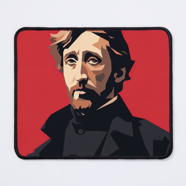Item preview, Henry David Thoreau | Red minimalism designed and sold by ComicsFactory.
